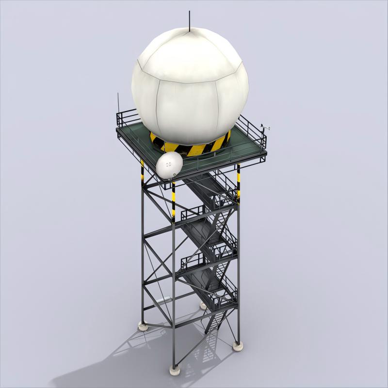 Galvanized Steel Lattice Weather Monitoring Radar Tower
