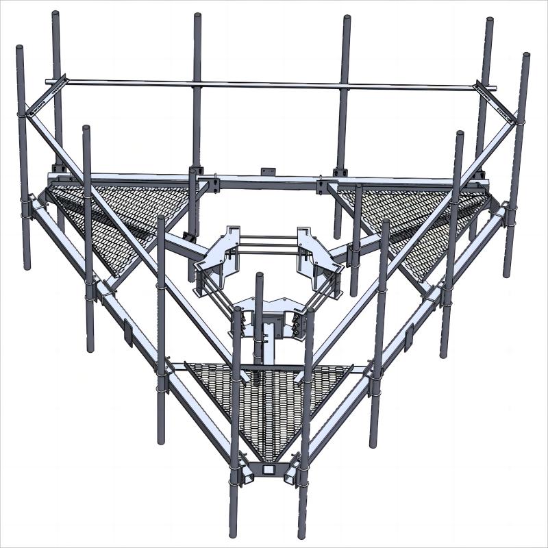 3-sector Monopole Work and Antenna Mounting Platform