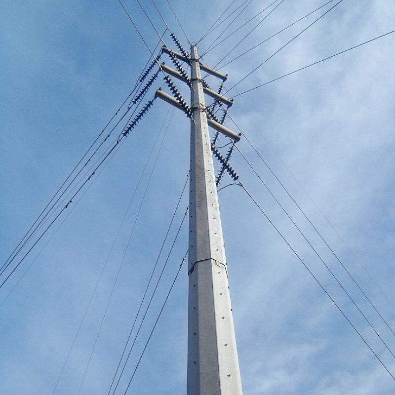 70FT Low Voltage Galvanized Polygonal Steel Tubular Utility Pole