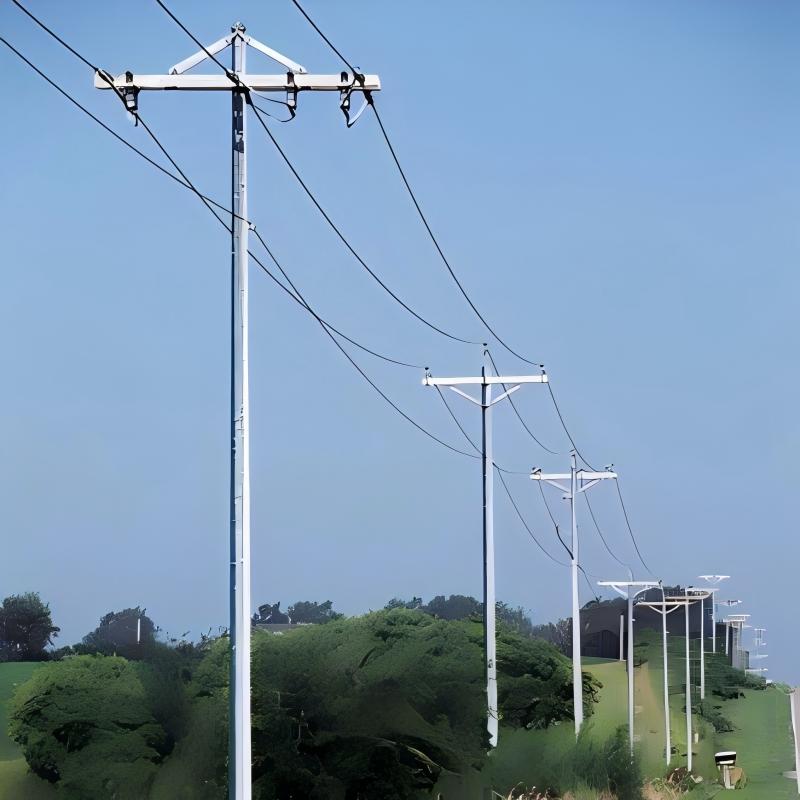 20ft 25ft 30ft Galvanized Power Transmission Utility Pole