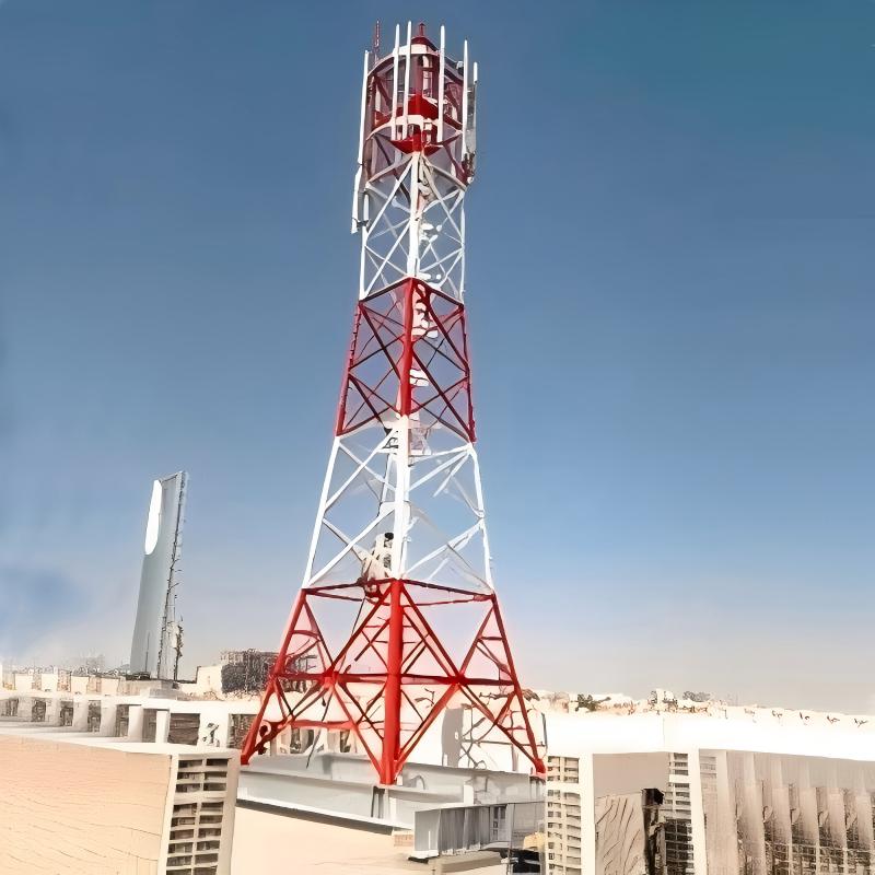 Roof Top Galvanized Communication Antenna Lattice Tower