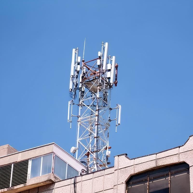 Galvanized Roof-top Telecommunication Lattice Tower