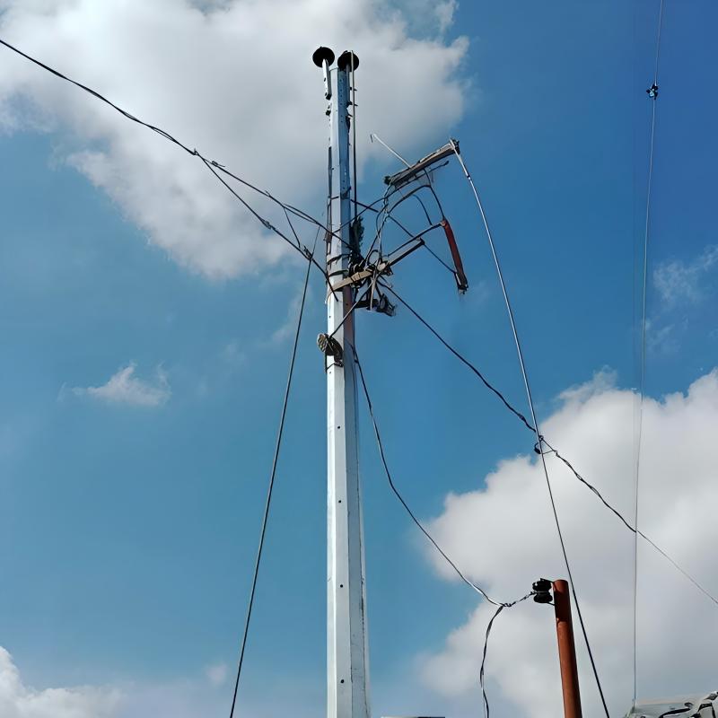 6-10 m Custom Galvanized Steel Power Distribution Utility Pole