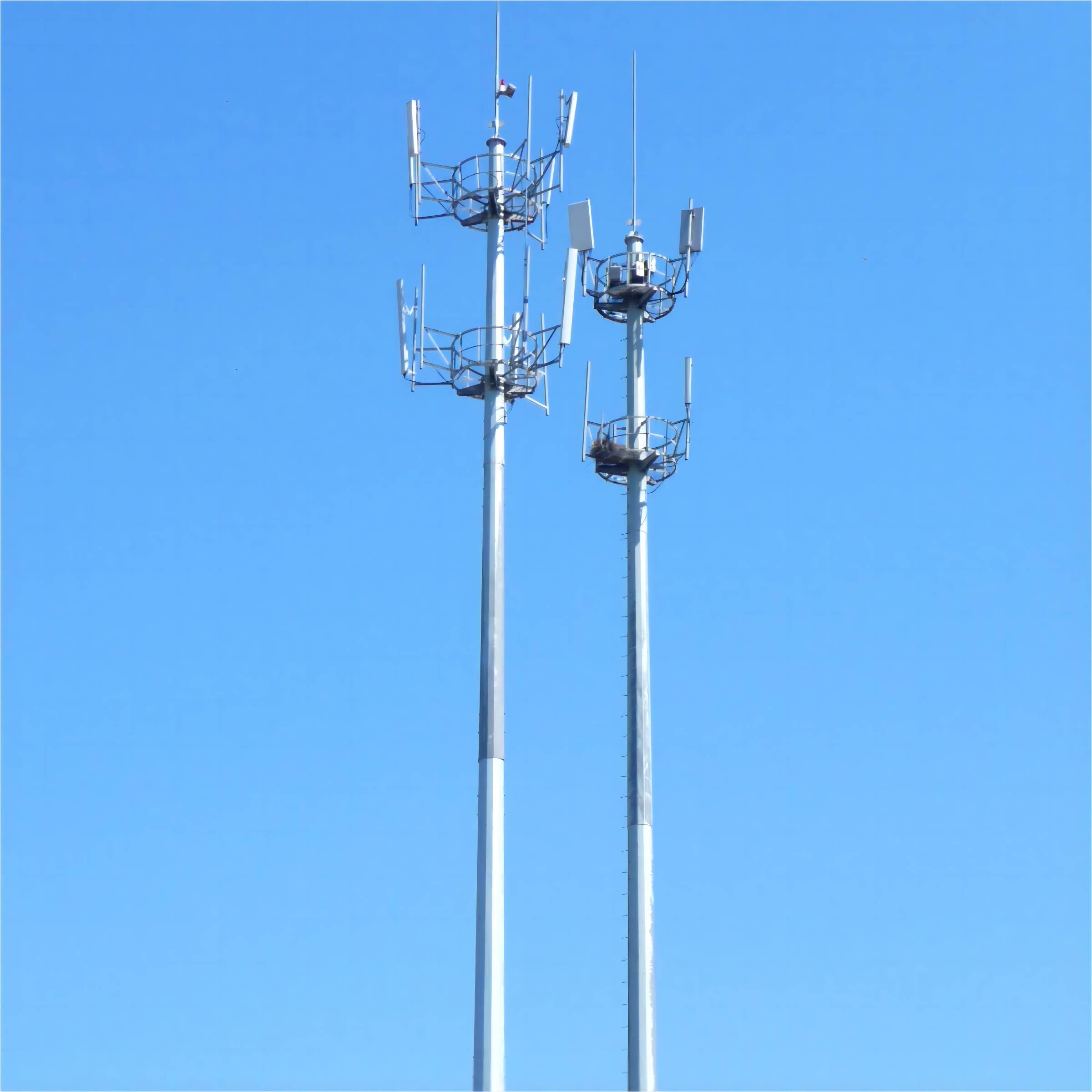 Hot-dip Galvanized Monopole Steel Telecommunication Tower