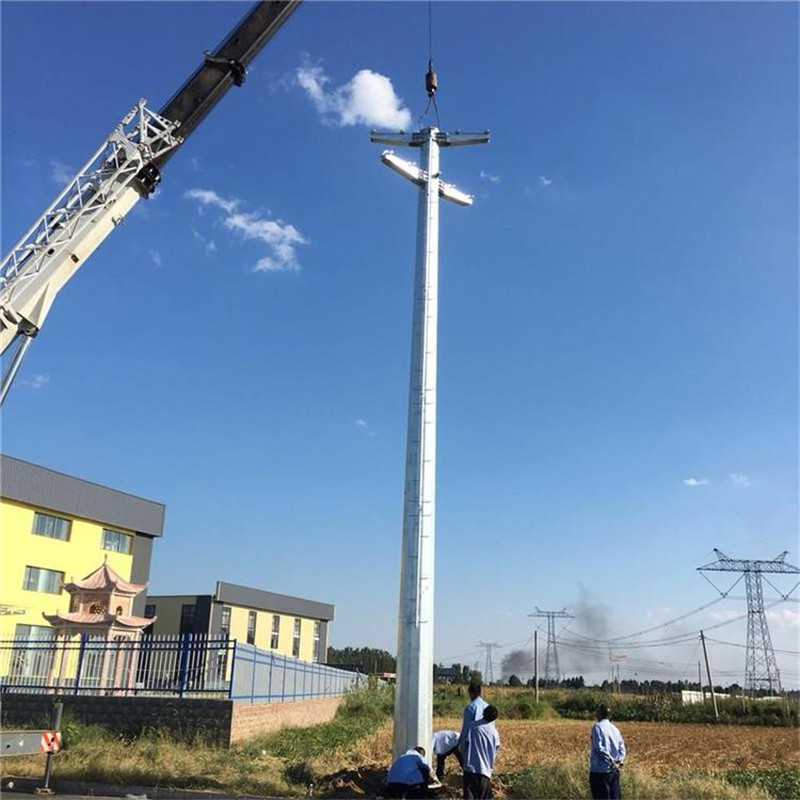 7m 9m 10m Galvanized Power Transmission Utility Steel Pole