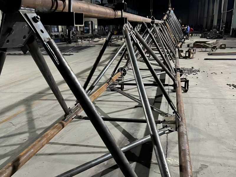 35M 3 Legged Tubular Tower Trial Assembly and Hot-dip Galvanization Inspection